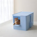 Meoof - Halbgeschlossene Katzentoilette mit Trittstufe