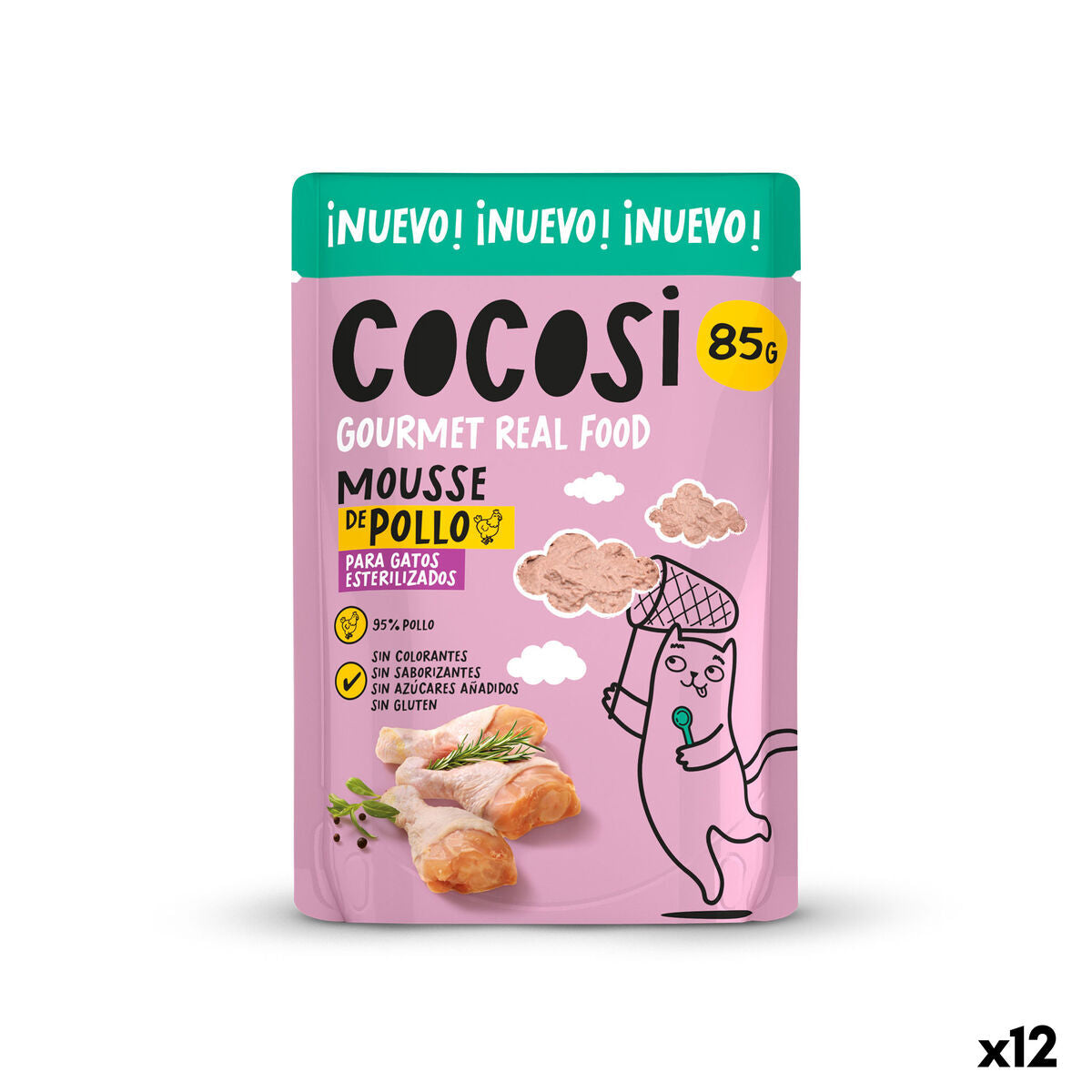 Cocosi Gourmet Futter 80g - Hähnchen (12er Packung)